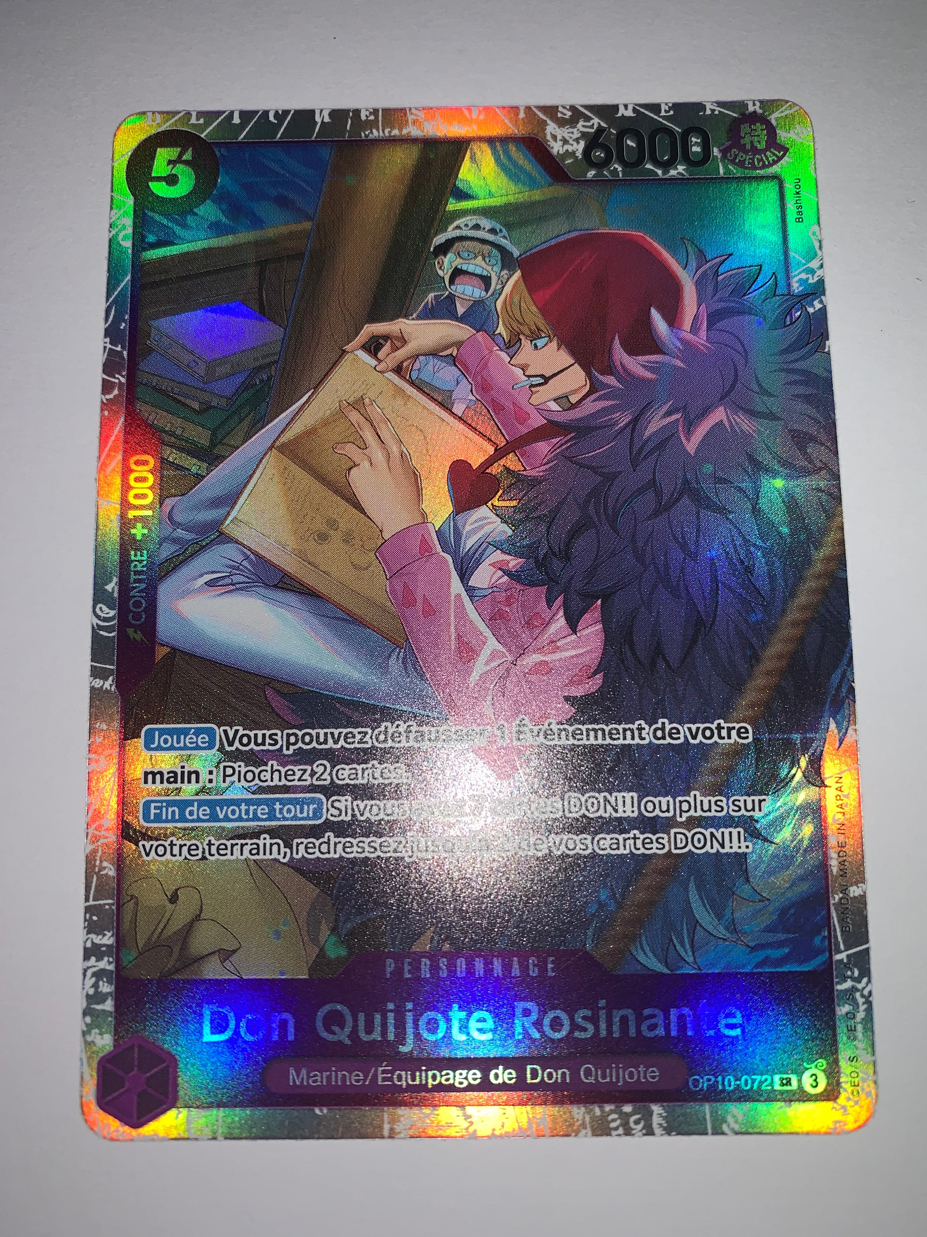 Carte One Piece DONQUIJOTE ROSINANTE SR OP10-072 Sang Royal Neuve FR